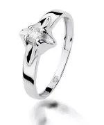 Bonore - White Gold 585 - Diamond 0,12 ct ring