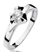 Bonore - White Gold 585 - Diamond 0,3 ct ring