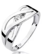 Bonore - White Gold 585 - Diamond 0,1 ct ring