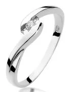 Bonore - White Gold 585 - Diamond 0,05 ct ring