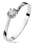 Bonore - White Gold 585 - Diamond 0,1 ct ring