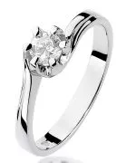 Bonore - White Gold 585 - Diamond 0,3 ct ring