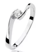 Bonore - White Gold 585 - Diamond 0,13 ct ring