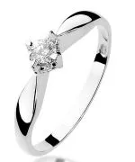 Bonore - White Gold 585 - Diamond 0,12 ct ring