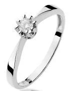 Bonore - White Gold 585 - Diamond 0,15 ct ring