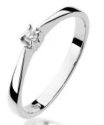 Bonore - White Gold 585 - Diamond 0,03 ct ring