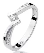 Bonore - White Gold 585 - Diamond 0,13 ct ring