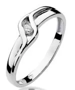 Bonore - White Gold 585 - Diamond 0,04 ct ring