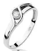Bonore - White Gold 585 - Diamond 0,1 ct ring