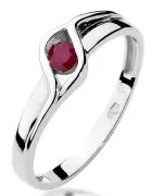Bonore - White Gold 585 - Ruby 0,1 ct ring