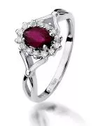 Bonore - White Gold 585 - Ruby 0,6 ct ring