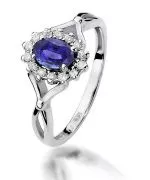 Bonore - White Gold 585 - Tanzanite 0,4 ct ring