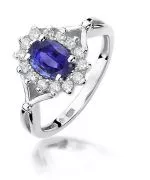 Bonore - White Gold 585 - Tanzanite 0,7 ct ring