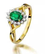 Bonore - Gold 585 - Emerald 0,4 ct ring