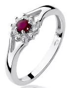 Bonore - White Gold 585 - Ruby 0,15 ct ring