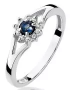 Bonore - White Gold 585 - Sapphire 0,1 ct ring