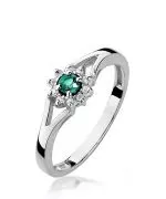 Bonore - White Gold 585 - Emerald 0,1 ct ring