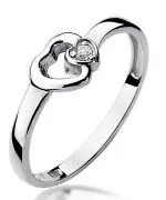 Bonore - White Gold 585 - Diamond 0,02 ct ring
