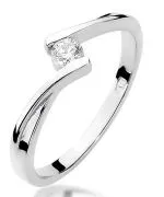Bonore - White Gold 585 - Diamond 0,1 ct ring
