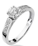 Bonore - White Gold 585 - Diamond 0,3 ct ring