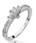 Bonore - White Gold 585 - Diamond 0,2 ct ring