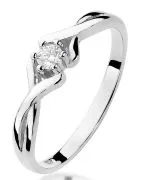 Bonore - White Gold 585 - Diamond 0,08 ct ring