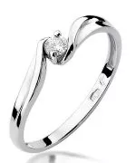 Bonore - White Gold 585 - Diamond 0,08 ct ring