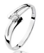 Bonore - White Gold 585 - Diamond 0,08 ct ring