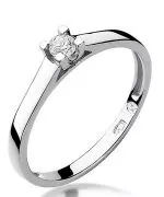 Bonore - White Gold 585 - Diamond 0,1 ct ring