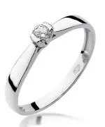 Bonore - White Gold 585 - Diamond 0,1 ct ring