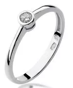 Bonore - White Gold 585 - Diamond 0,1 ct ring