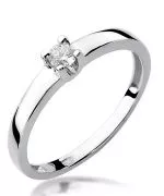 Bonore - White Gold 585 - Diamond 0,1 ct ring