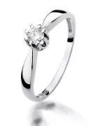 Bonore - White Gold 585 - Diamond 0,15 ct ring