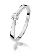 Bonore - White Gold 585 - Diamond 0,1 ct ring