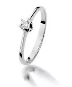 Bonore - White Gold 585 - Diamond 0,1 ct ring