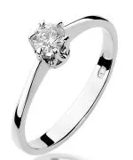 Bonore - White Gold 585 - Diamond 0,2 ct ring