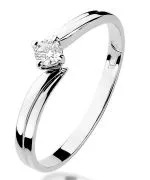 Bonore - White Gold 585 - Diamond 0,08 ct ring