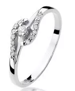 Bonore - White Gold 585 - Diamond 0,04 ct ring