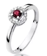 Bonore - White Gold 585 - Ruby 0,15 ct ring