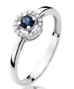 Bonore - White Gold 585 - Sapphire 0,15 ct ring