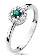 Bonore - White Gold 585 - Emerald 0,15 ct ring