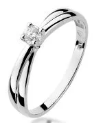 Bonore - White Gold 585 - Diamond 0,1 ct ring