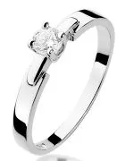 Bonore - White Gold 585 - Diamond 0,2 ct ring