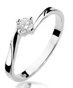 Bonore - White Gold 585 - Diamond 0,2 ct ring