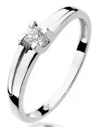 Bonore - White Gold 585 - Diamond 0,12 ct ring