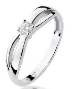 Bonore - White Gold 585 - Diamond 0,1 ct ring