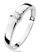 Bonore - White Gold 585 - Diamond 0,1 ct ring