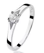 Bonore - White Gold 585 - Diamond 0,2 ct ring