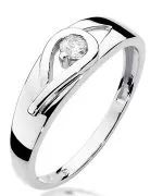 Bonore - White Gold 585 - Diamond 0,12 ct ring
