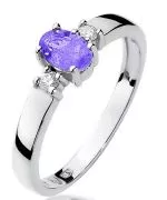 Bonore - White Gold 585 - Tanzanite 0,4 ct ring